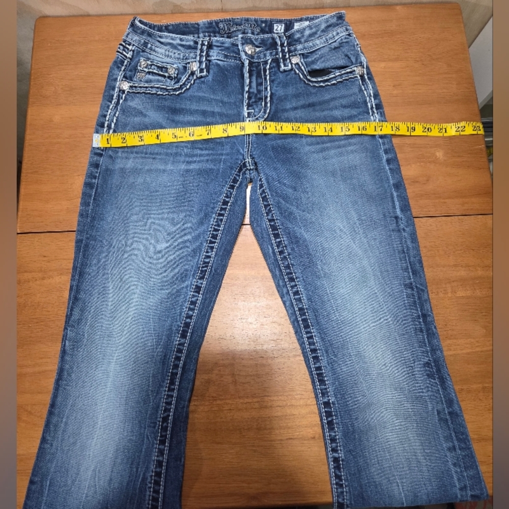 Miss Me Chloe Bootcut Jeans Women's‎ Size 27 Medium Wash Embellished Pockets